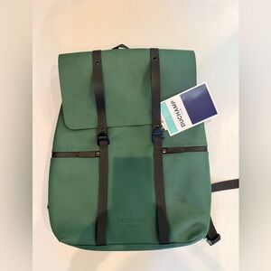 NWT Duchamp Fold over rubberized Green Backpack